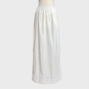 Vintage 90's minimalism Small  Ivory Cream Long‎ Slip - romantic cottage core